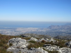 Blick von Table Mountain Richtung False Bay