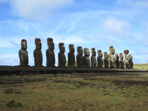 Tongariki, 15 wiederaufgestellte Moai, 14.4.16