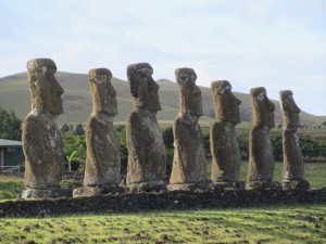 Ahu Akivi, 7 wiederaufgestellte Moai, 15.4.16